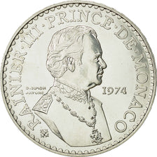 Coin, Monaco, Rainier III, 50 Francs, 1974, MS(64), Silver, KM:152.1