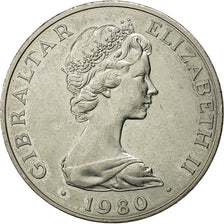 Coin, Gibraltar, Elizabeth II, Crown, 1980, British Royal Mint, MS(60-62)