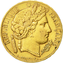 Munten, Frankrijk, Cérès, 20 Francs, 1851, Paris, ZF+, Goud, KM:762