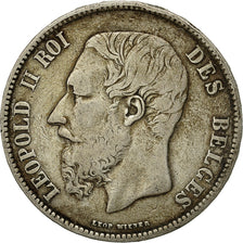 Coin, Belgium, Leopold II, 5 Francs, 5 Frank, 1867, VF(30-35), Silver, KM:24