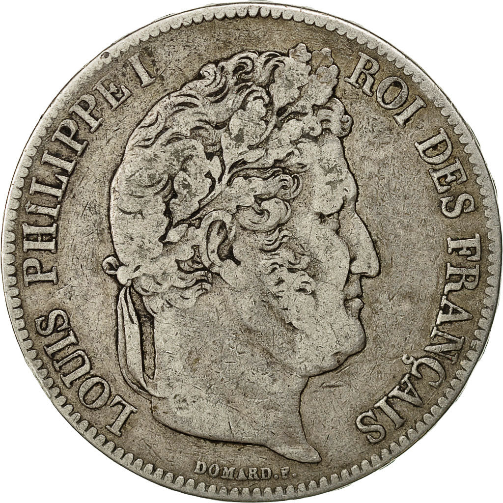 Monnaie, France, Louis-Philippe, 5 Francs, 1836, Strasbourg, TB+, Argent