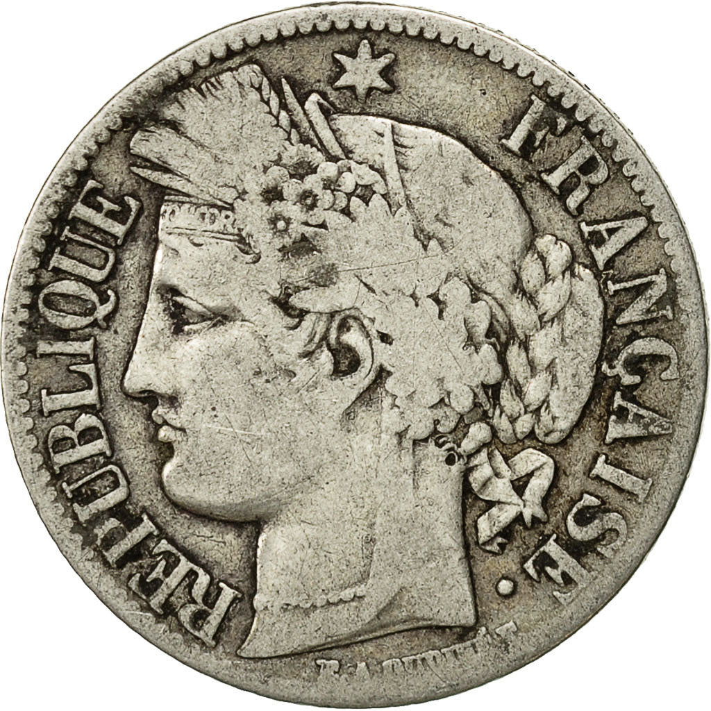 Monnaie, France, Cérès, Franc, 1851, Paris, TB, Argent, KM:759.1, Gadoury:457