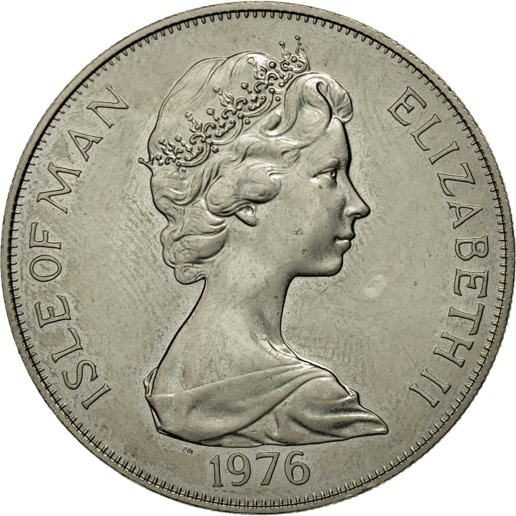 Coin, Isle of Man, Elizabeth II, Crown, 1976, Pobjoy Mint, MS(60-62)
