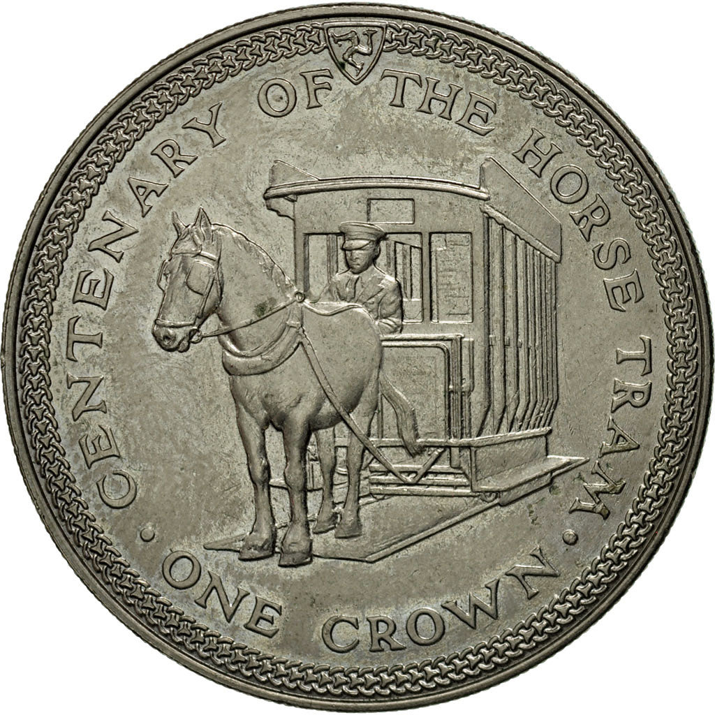 Coin, Isle of Man, Elizabeth II, Crown, 1976, Pobjoy Mint, MS(60-62)
