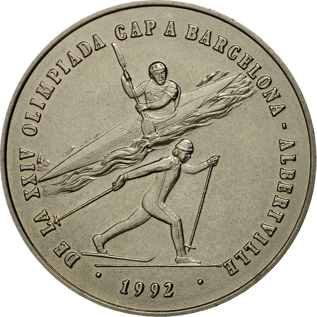 Moneta, Andorra, 2 Diners, 1987, SPL, Rame-nichel, KM:46.1