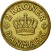 Moneta, Dania, Christian X, 2 Kroner, 1925, Copenhagen, AU(55-58)