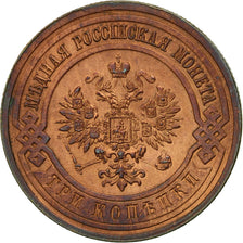 Coin, Russia, Nicholas II, 3 Kopeks, 1914, St. Petersburg, MS(60-62), Copper