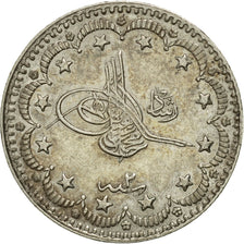 Coin, Turkey, Muhammad V, 5 Kurush, 1910, Qustantiniyah, MS(60-62), Silver