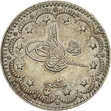 Münze, Türkei, Muhammad V, 5 Kurush, 1910, Qustantiniyah, VZ+, Silber, KM:750
