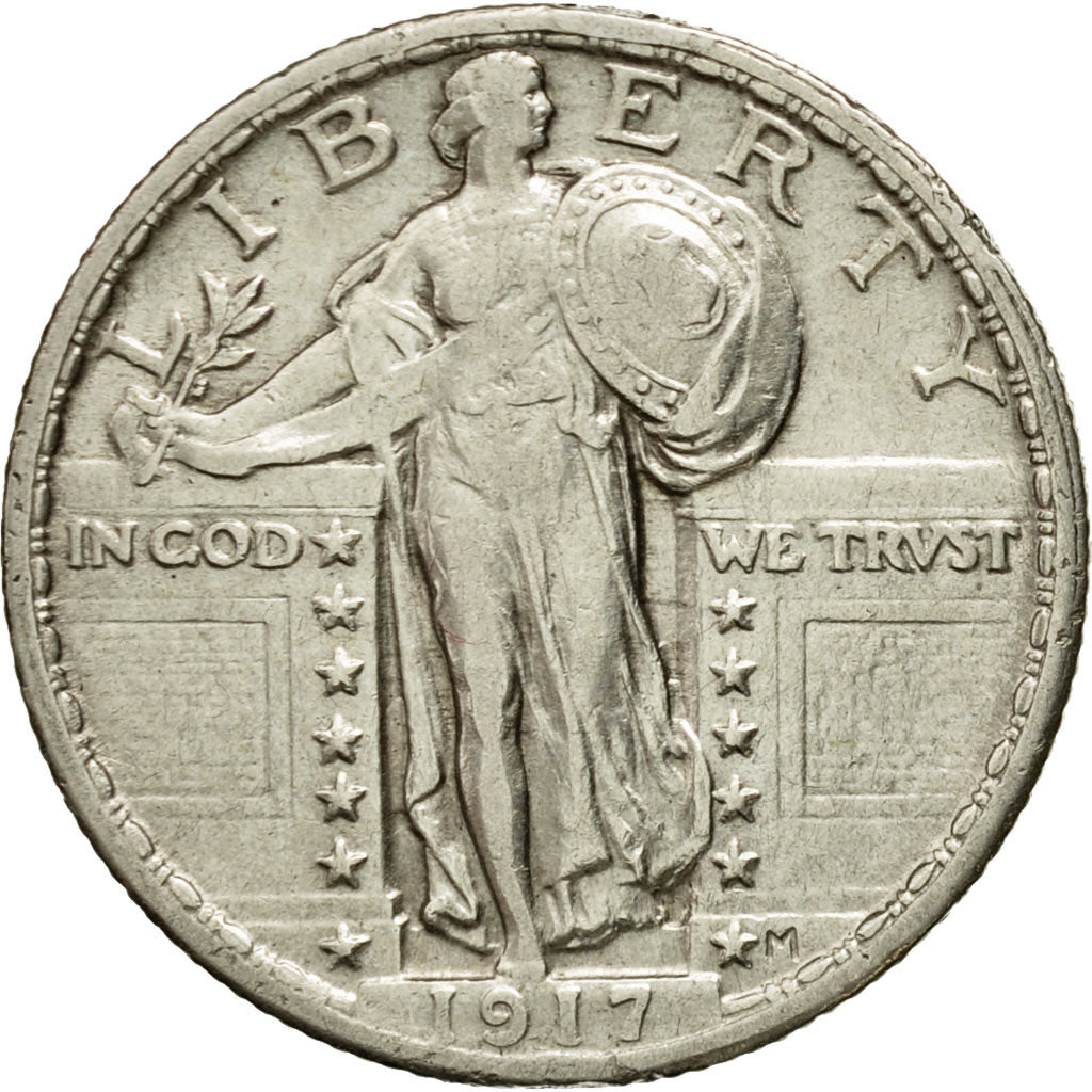 Coin, United States, Standing Liberty Quarter, Quarter, 1917, U.S. Mint