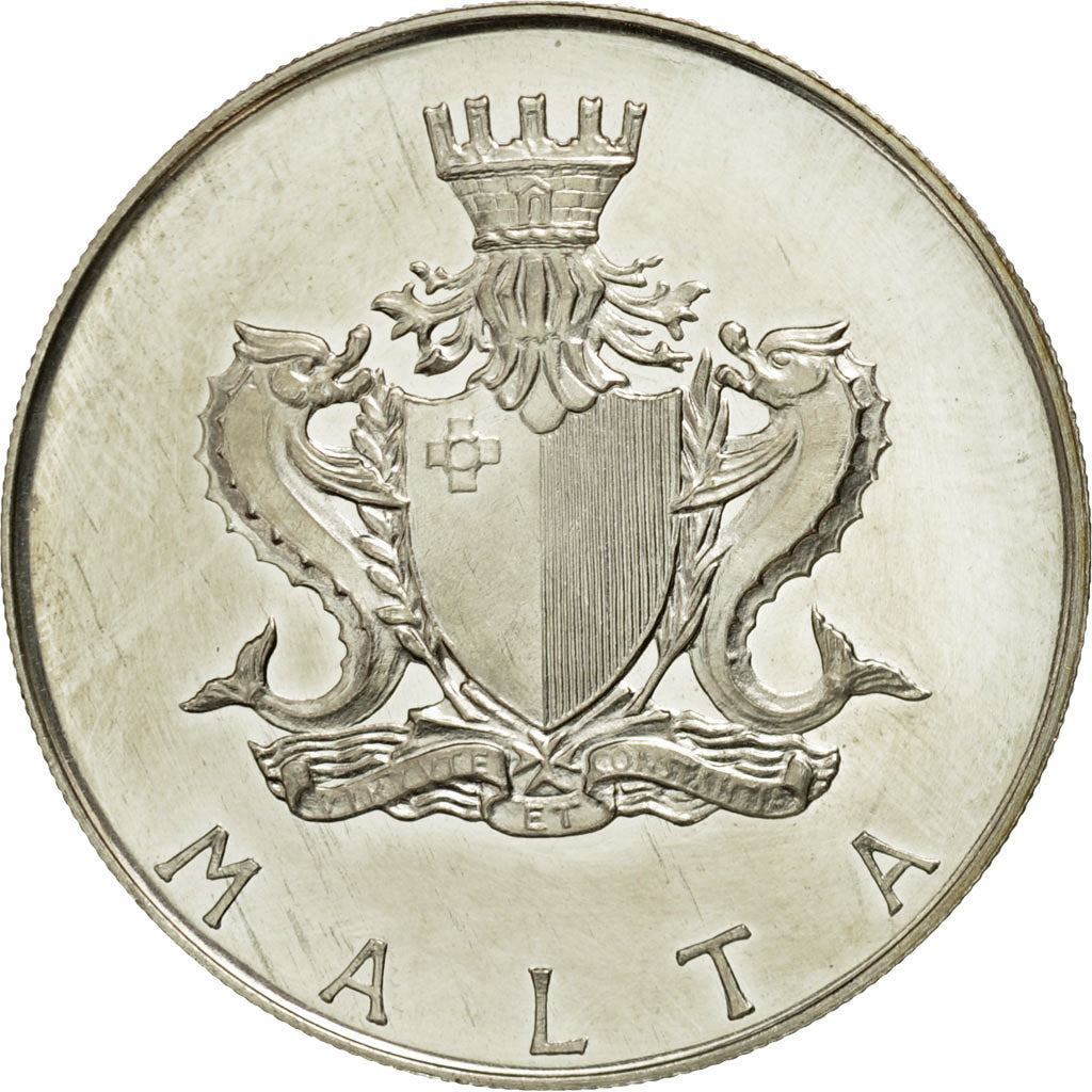Munten, Malta, Pound, 1972, UNC-, Zilver, KM:13