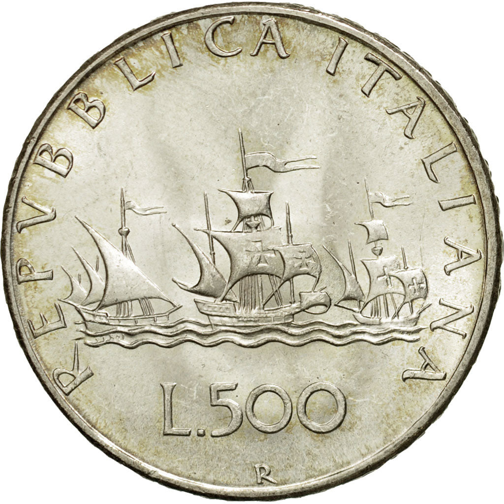 Coin, Italy, 500 Lire, 1965, Rome, AU(55-58), Silver, KM:98