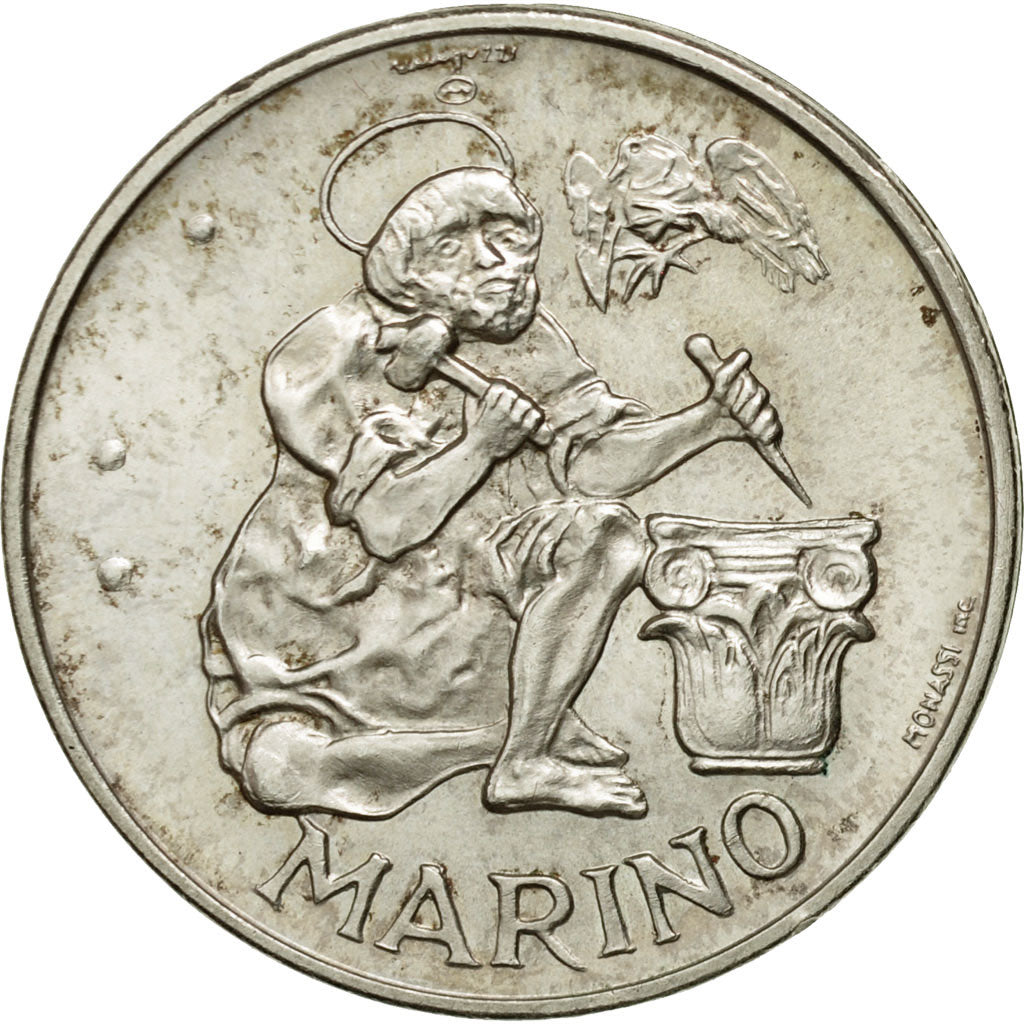 Coin, San Marino, 500 Lire, 1975, MS(60-62), Silver, KM:48