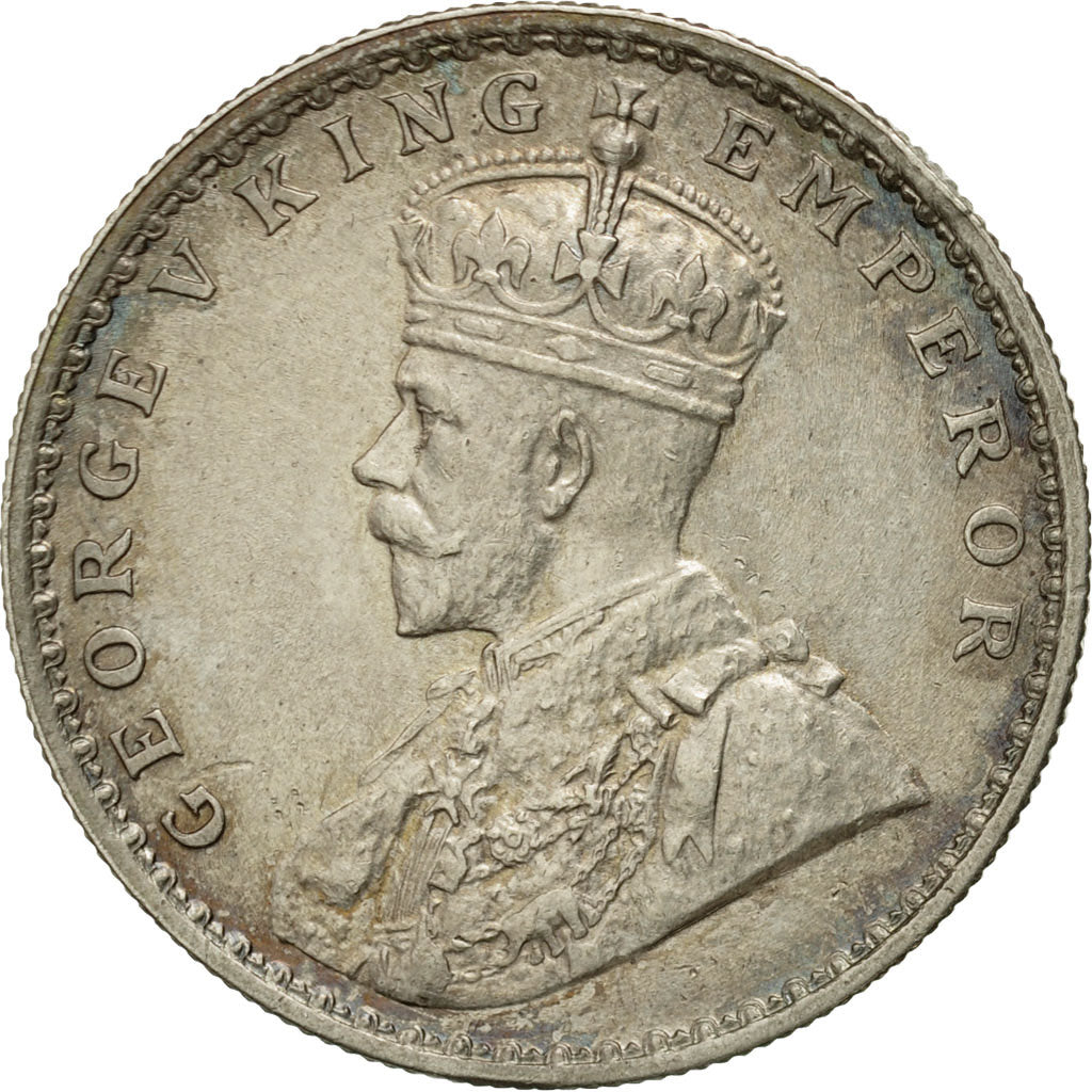 Coin, INDIA-BRITISH, George V, Rupee, 1914, Calcutta, AU(50-53), Silver, KM:524