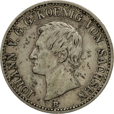 Coin, German States, SAXONY-ALBERTINE, Johann, 1/3 Thaler, 1/2 Gulden, 1860