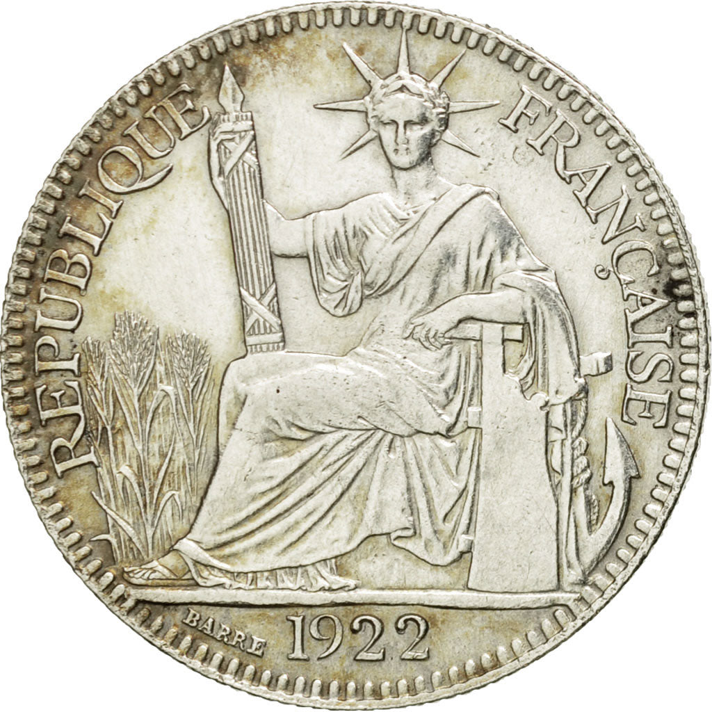 Monnaie, FRENCH INDO-CHINA, 10 Cents, 1922, Paris, SUP+, Argent, KM:16.1