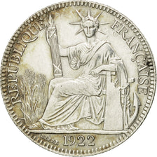 Moneda, INDOCHINA FRANCESA, 10 Cents, 1922, Paris, EBC+, Plata, KM:16.1