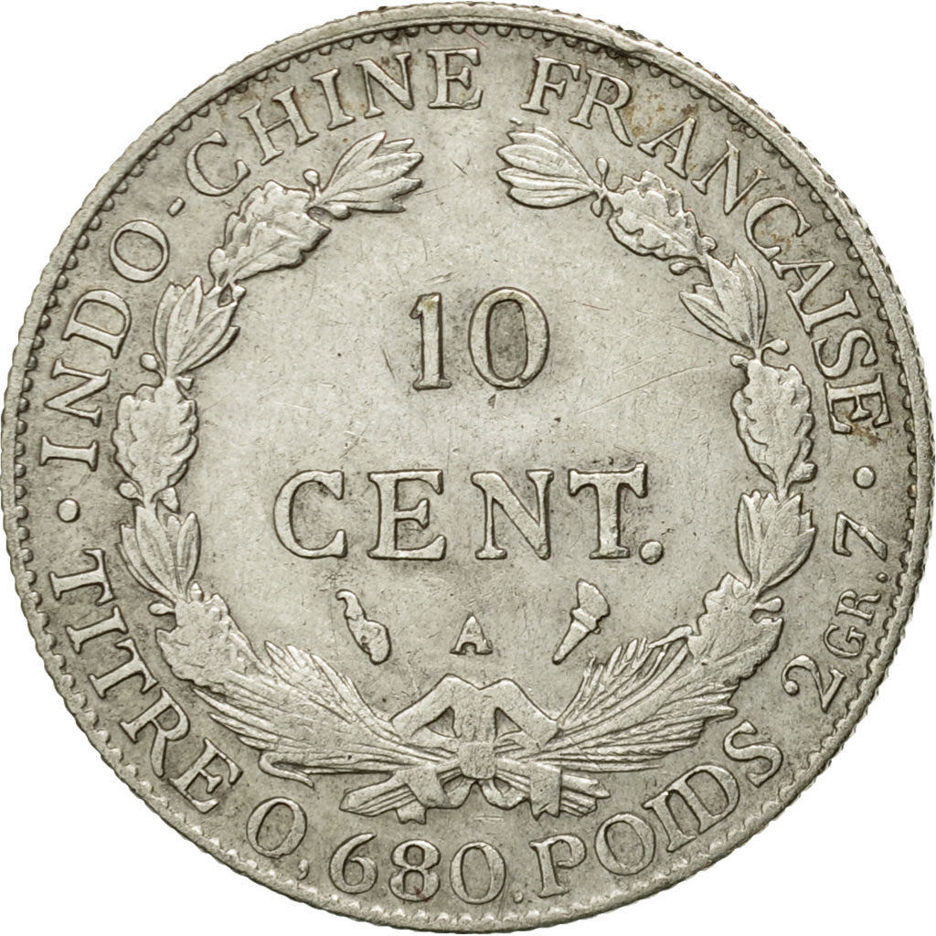 Coin, FRENCH INDO-CHINA, 10 Cents, 1923, Paris, EF(40-45), Silver, KM:16.1