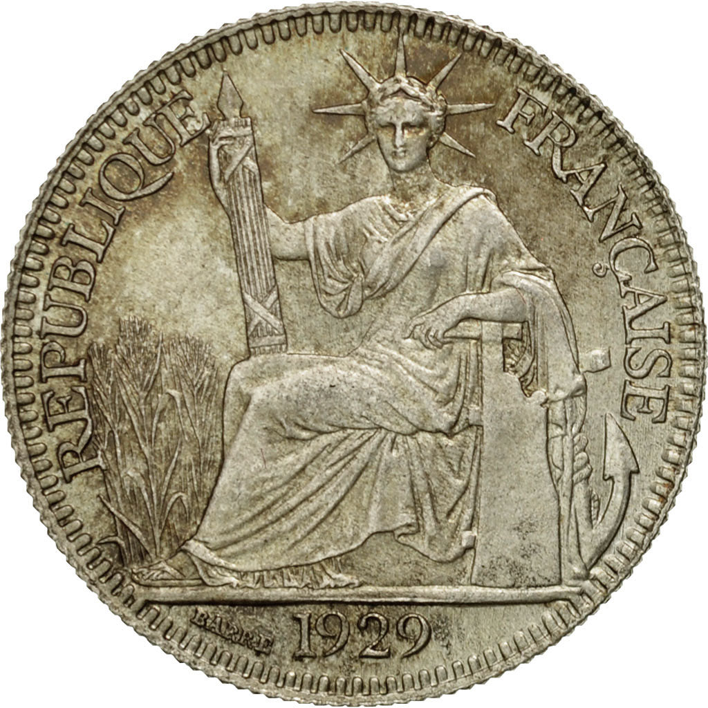 Monnaie, FRENCH INDO-CHINA, 10 Cents, 1929, Paris, SUP+, Argent, KM:16.1