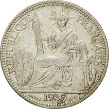 Monnaie, FRENCH INDO-CHINA, 10 Cents, 1937, Paris, SUP+, Argent, KM:16.2