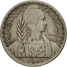Coin, FRENCH INDO-CHINA, 10 Cents, 1941, AU(50-53), Copper-nickel, KM:21.1a