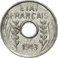 Monnaie, FRENCH INDO-CHINA, Cent, 1943, SUP, Aluminium, KM:26
