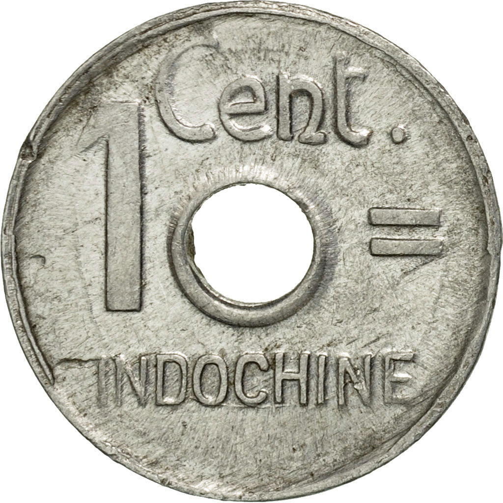Coin, FRENCH INDO-CHINA, Cent, 1943, AU(55-58), Aluminum, KM:26