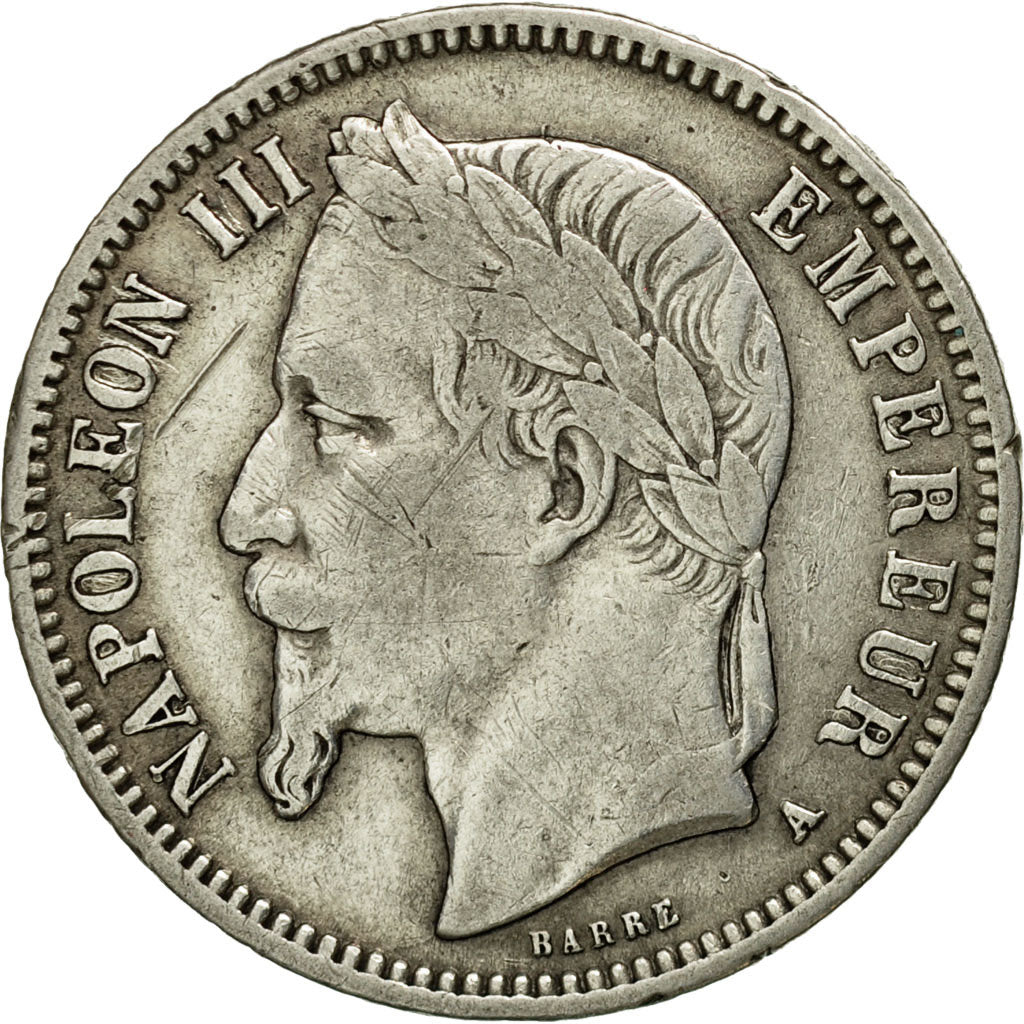 Coin, France, Napoleon III, Napoléon III, Franc, 1868, Paris, VF(30-35)