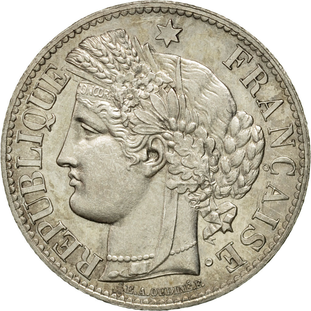 Moneta, Francia, Cérès, 2 Francs, 1871, Paris, SPL, Argento, KM:817.1