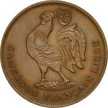 Munten, Kameroen, Franc, 1943, Pretoria, ZF+, Bronze, KM:7