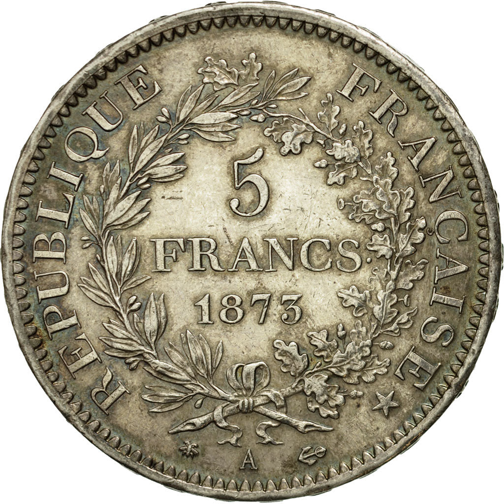 Coin, France, Hercule, 5 Francs, 1873, Paris, AU(55-58), Silver, KM:820.1