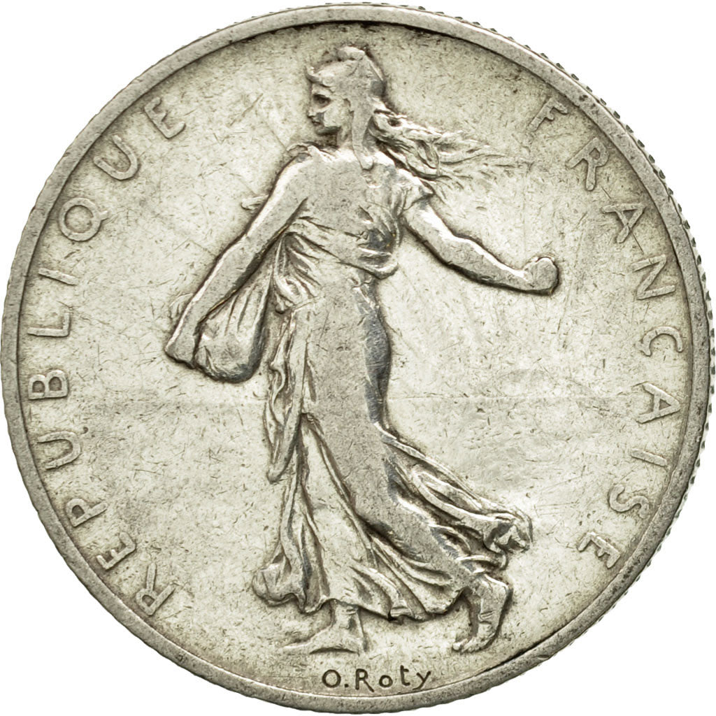 Coin, France, Semeuse, 2 Francs, 1908, Paris, AU(50-53), Silver, KM:845.1