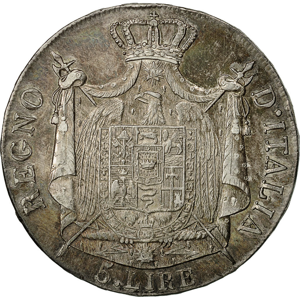 Monnaie, États italiens, KINGDOM OF NAPOLEON, Napoleon I, 5 Lire, 1810