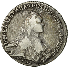 Monnaie, Russie, Catherine II, Poltina, 1/2 Rouble, 1764, St. Petersburg, TB+