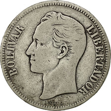 Coin, Venezuela, Gram 25, 5 Bolivares, 1903, Philadelphia, VF(30-35), Silver