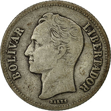 Coin, Venezuela, Gram 10, 2 Bolivares, 1919, Philadelphia, EF(40-45), Silver