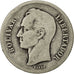 Coin, Venezuela, Gram 10, 2 Bolivares, 1922, Philadelphia, VF(30-35), Silver