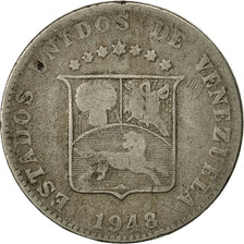 Moneta, Venezuela, 12-1/2 Centimos, 1948, Philadelphia, MB, Rame-nichel, KM:30a