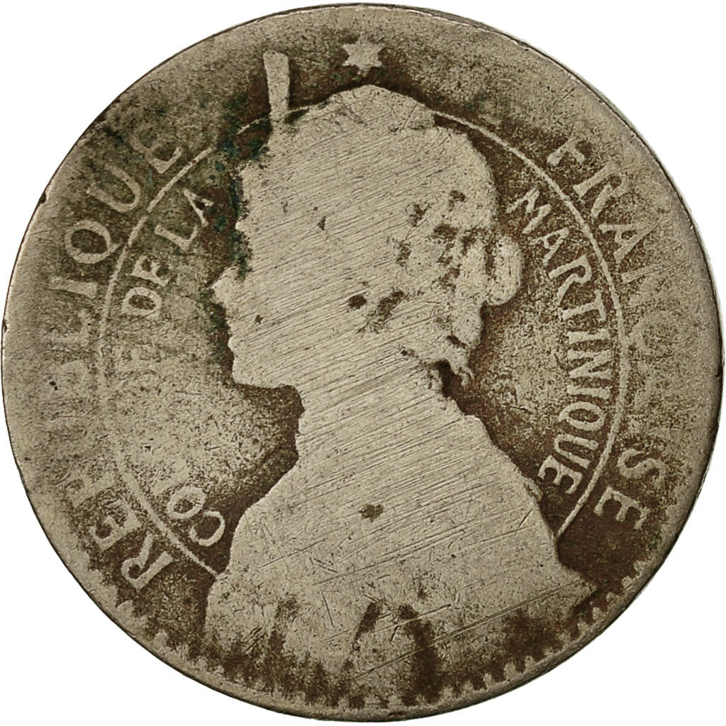 Coin, Martinique, 50 Centimes, 1897, F(12-15), Copper-nickel, KM:40
