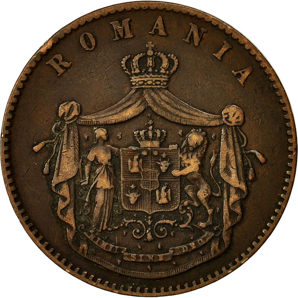 Coin, Romania, Carol I, 10 Bani, 1867, EF(40-45), Copper, KM:4.2