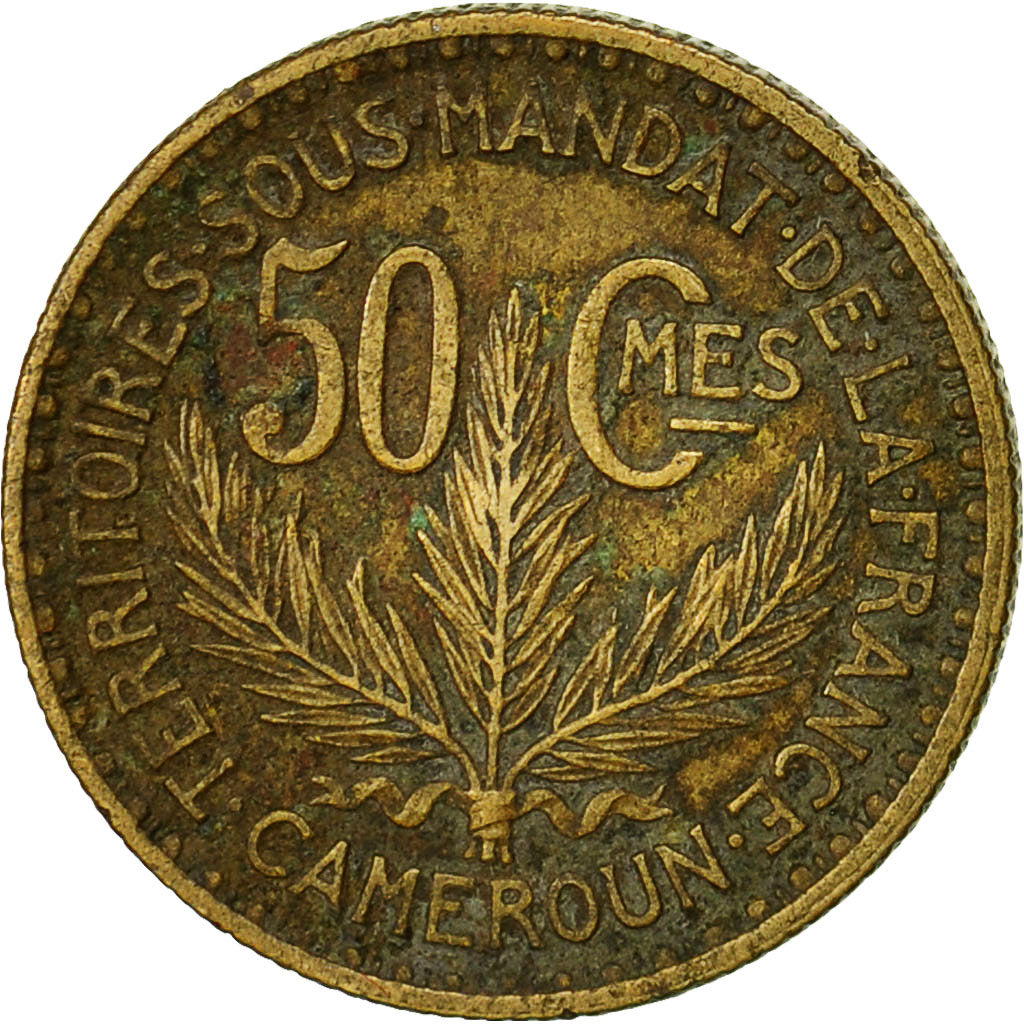 Coin, Cameroon, 50 Centimes, 1925, Paris, VF(30-35), Aluminum-Bronze, KM:1
