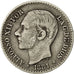 Coin, Spain, Alfonso XII, 50 Centimos, 1881, Madrid, EF(40-45), Silver, KM:685