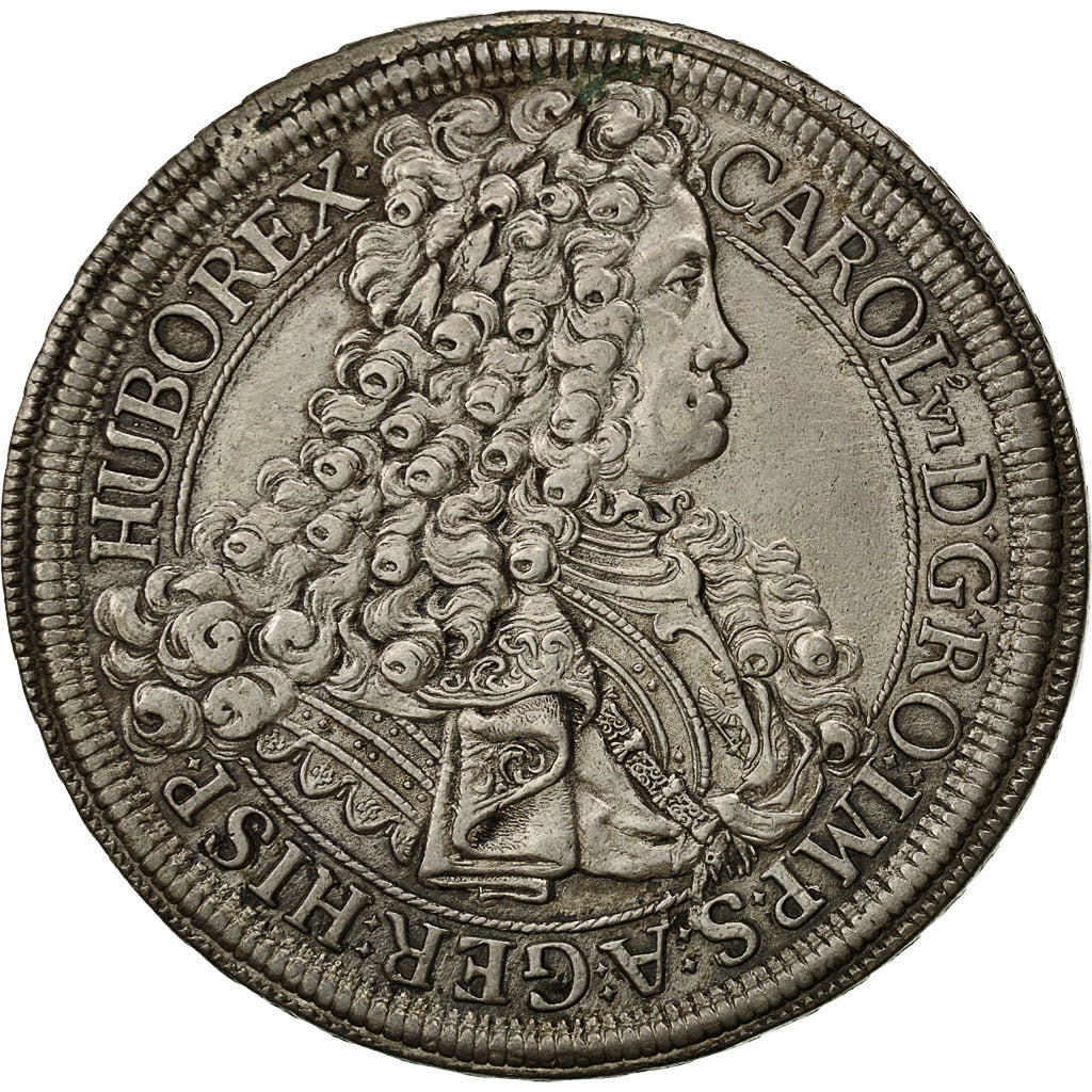 Coin, Austria, Karl (Charles) VI, Thaler, 1716, Vienna, AU(55-58), Silver