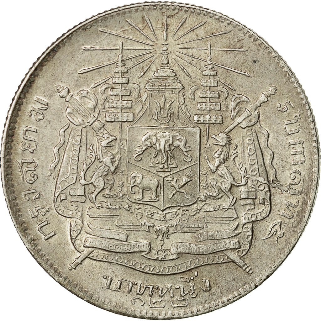 Monnaie, Thaïlande, Rama V, Baht, 1906, TTB+, Argent, KM:34a
