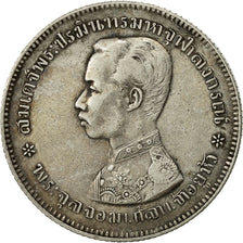 Coin, Thailand, Rama V, Baht, 1906, AU(50-53), Silver, KM:34a