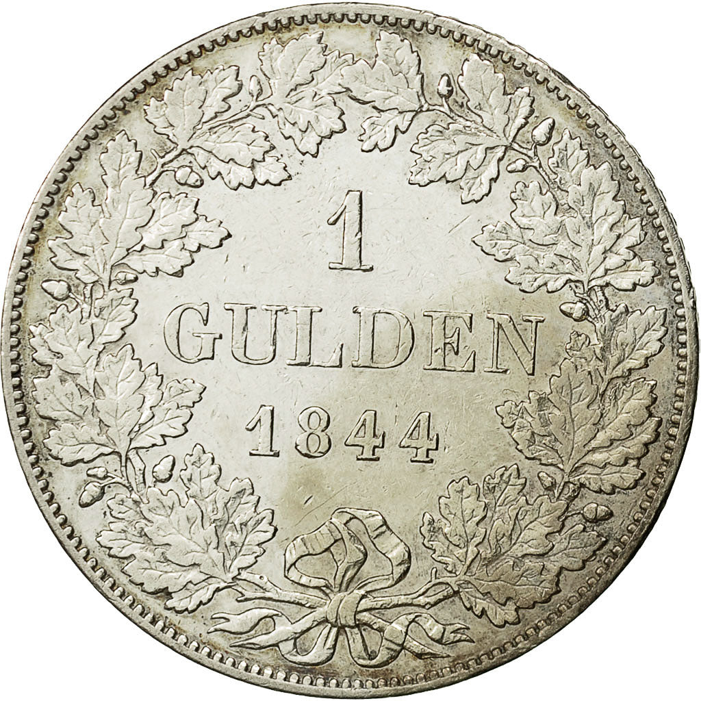 Münze, Deutsch Staaten, BAVARIA, Ludwig I, Gulden, 1844, SS, Silber, KM:788