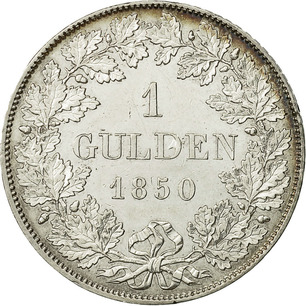 Münze, Deutsch Staaten, BAVARIA, Maximilian II, Gulden, 1850, SS+, Silber