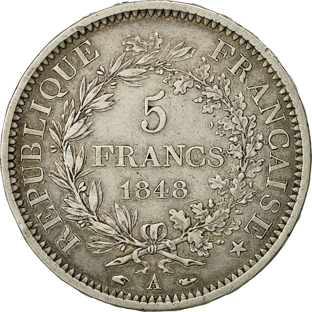 Coin, France, Hercule, 5 Francs, 1848, Paris, EF(40-45), Silver, KM:756.1