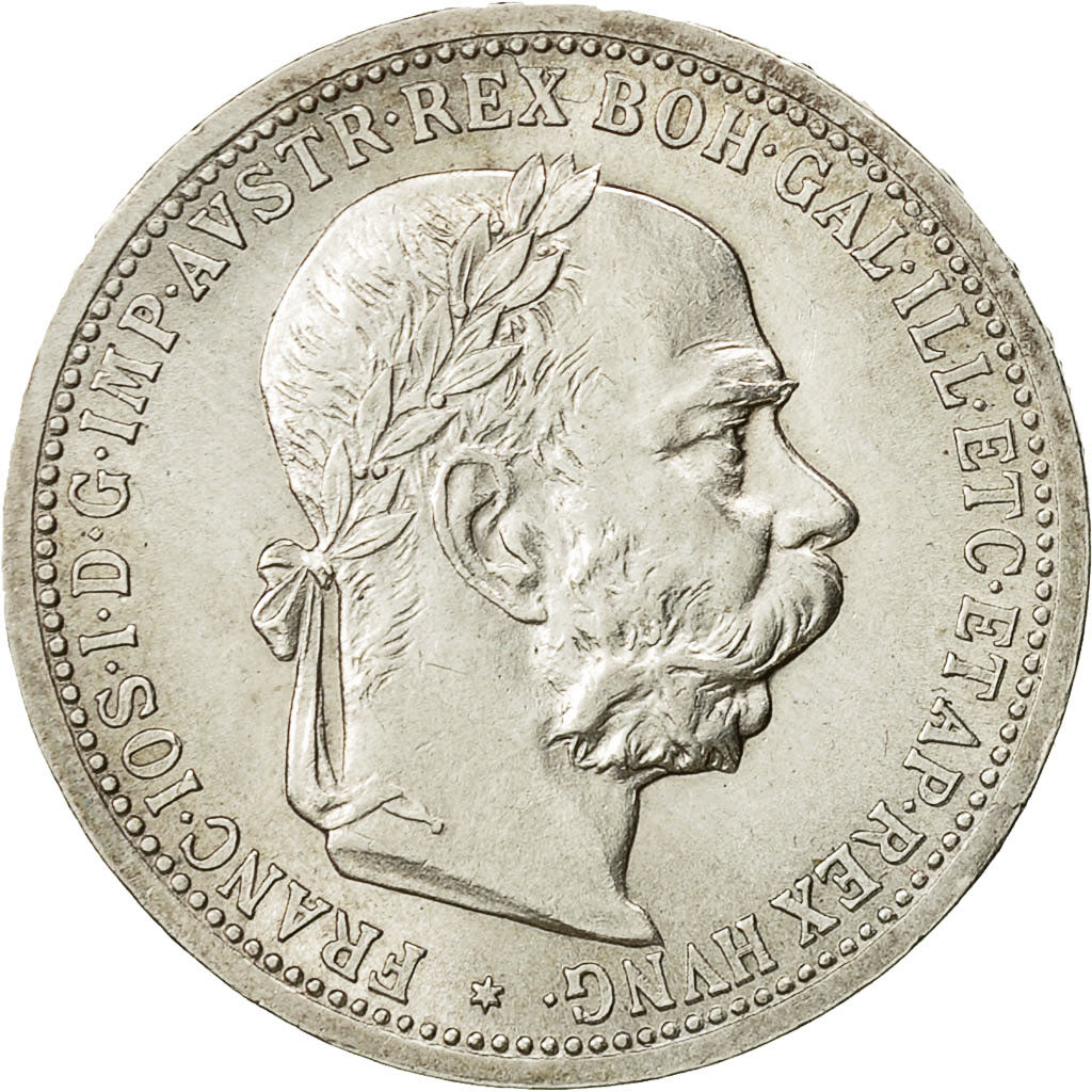 Coin, Austria, Franz Joseph I, Corona, 1896, MS(60-62), Silver, KM:2804