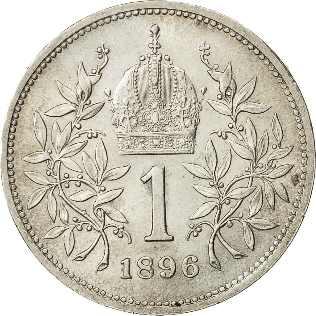 Coin, Austria, Franz Joseph I, Corona, 1896, MS(60-62), Silver, KM:2804